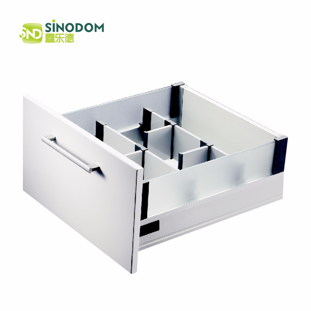 FB Type Slim drawer（glass drawer side with dividing panels）（225mm）