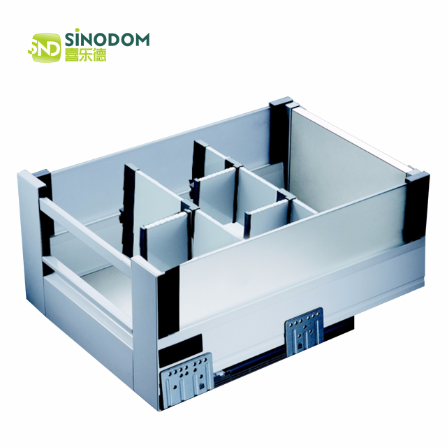 FB Type Slim drawer（glass drawer side）（inner drawer with front rail with dividing panels）（225mm）